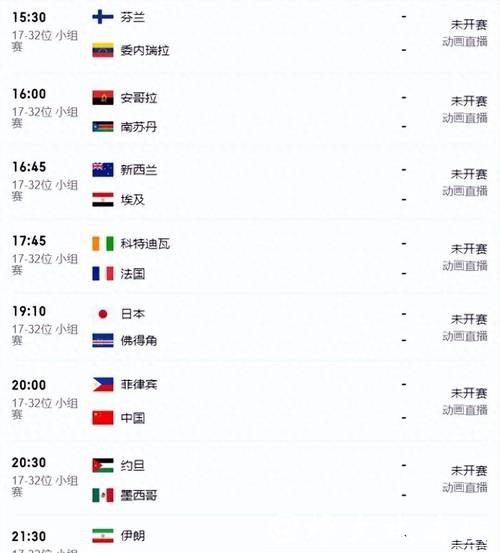 2023世界杯完整比赛日程安排一览 2023世界杯完整比赛日程安排一览